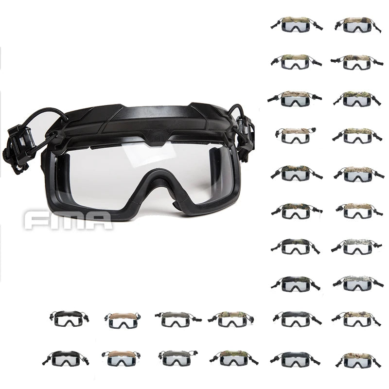 FMA Safety Goggles For Tactical Helmet Protective Glasses Anti Fog Dust Paintball TB1333