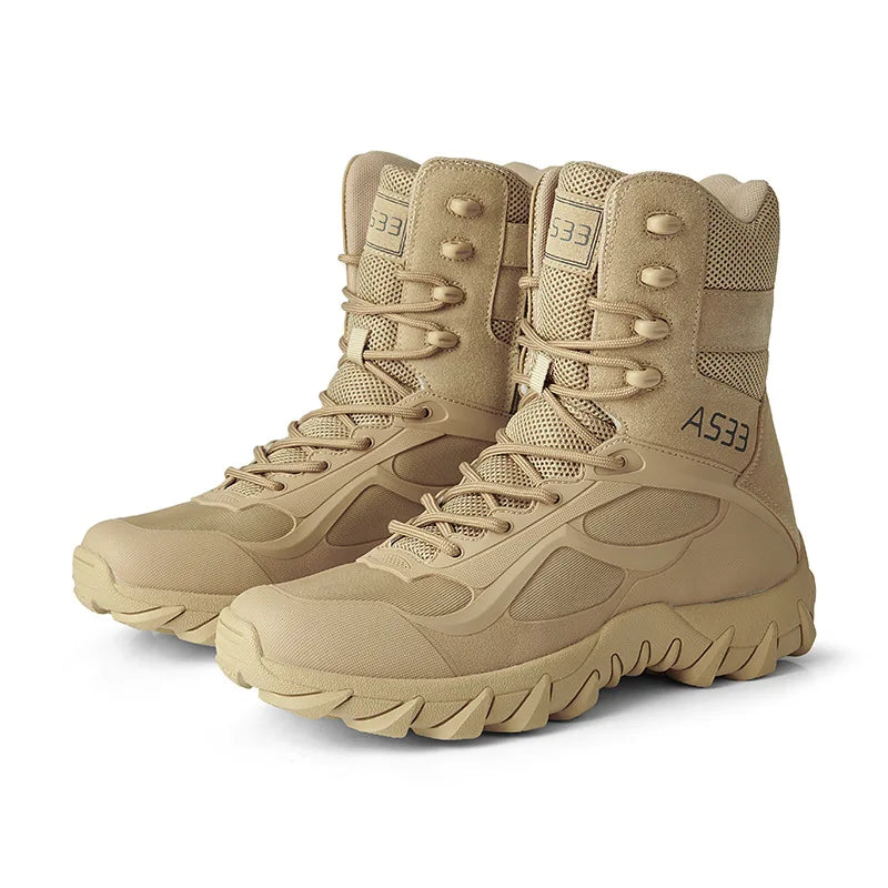 Lynjacye Large Size 47 46 Breathable Tactical Boots Special Forces Outdoor Hiking Wear-resistant Training Shoes Hunting Boots