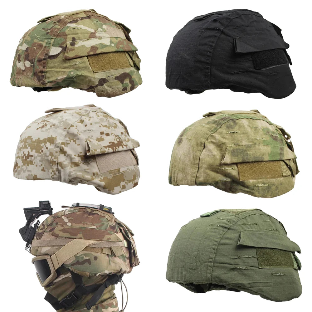 Tactical Helmet Cover for MICH2000 Camouflage Protective Gear Outdoor Shooting Hunting Airsoft Counterweight Accessories Adults