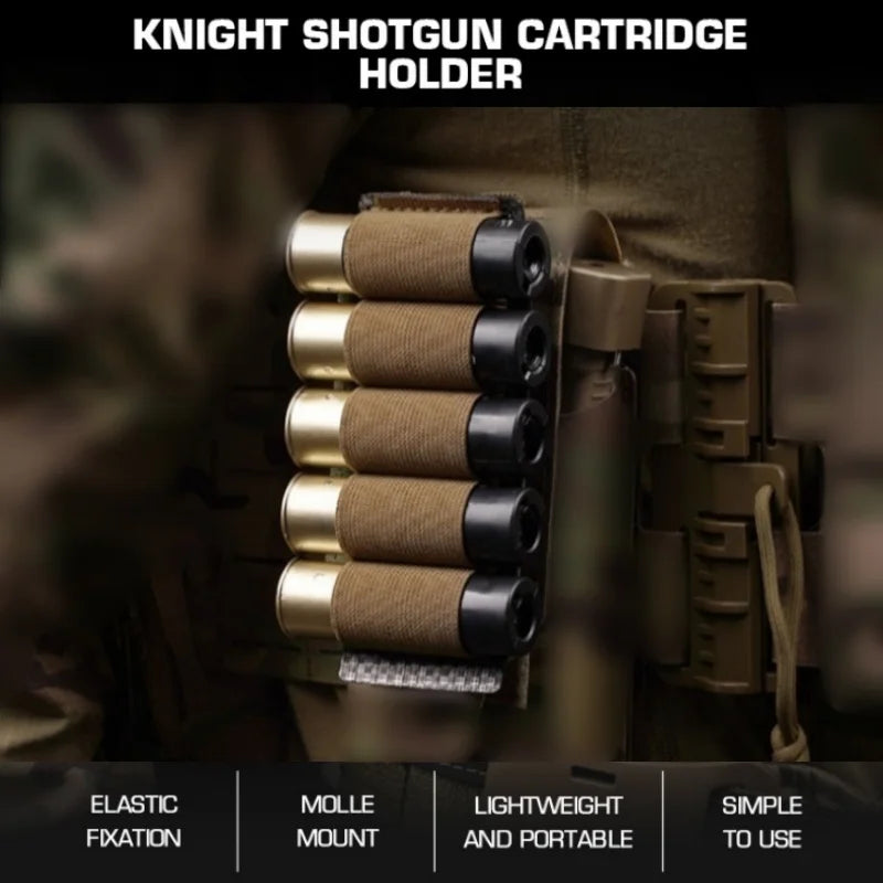 Convenient to carry knight shotgun pendant with elastic fixation, compatible with MOLLE system