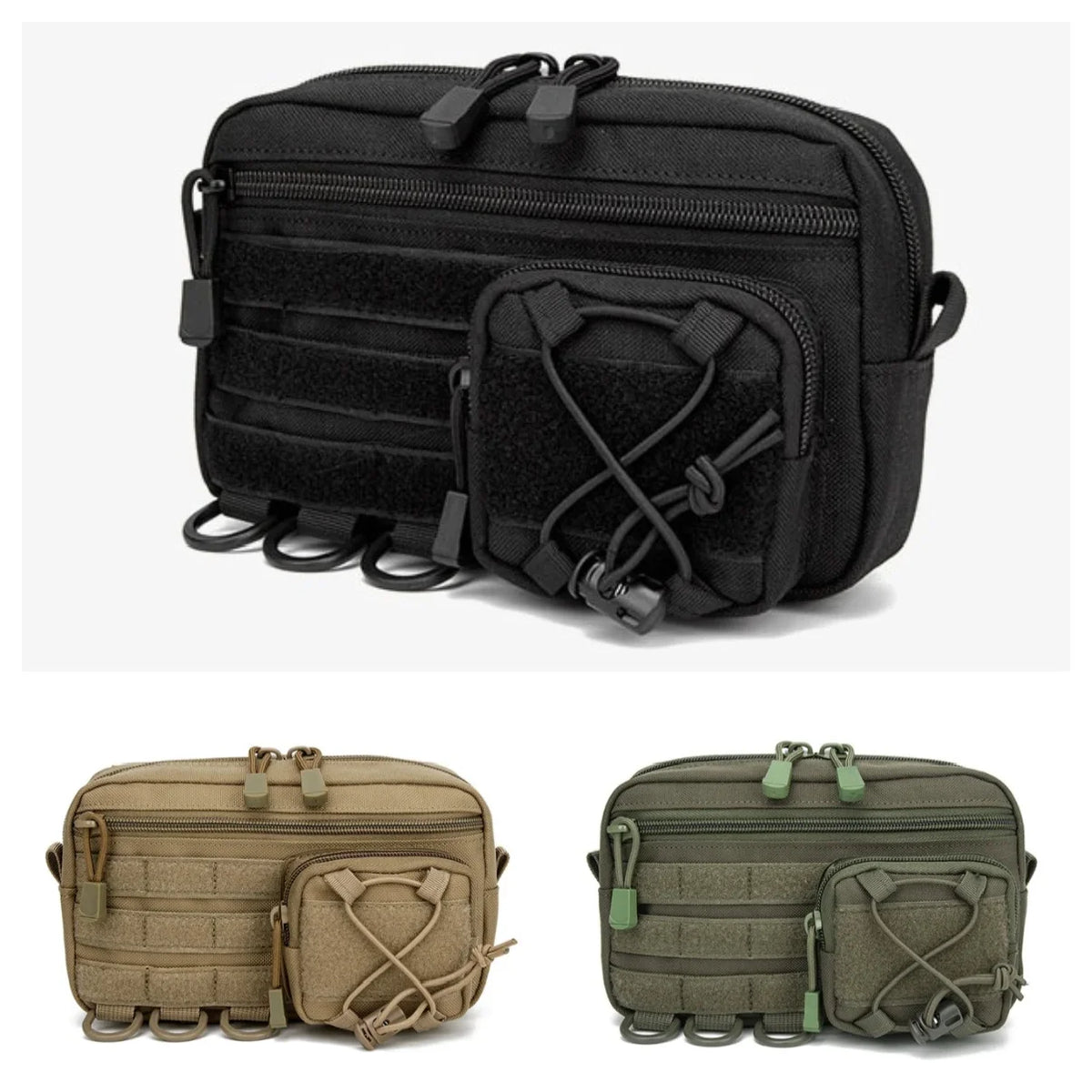 1000D EDC Pouch Molle Organizer Bag Utility EDC Tool Pouch Horizontal Modular Pouch Outdoor Waist Pack EMT Hunting Fanny Pack
