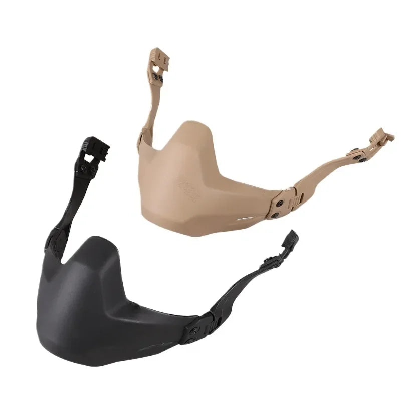 Tactical Half Face Folding Helmet with Rail Mount and Face Shield for Enhanced Protection Compatible with FMA
