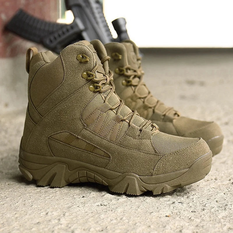 Jungle Boots Hiking Shoes High Top Men's Hiking Boots Outdoor Waterproof High Top Desert Wearable Plus Size