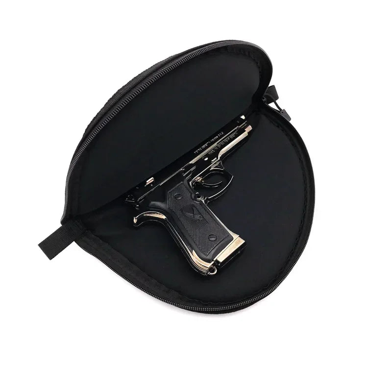 Tactical Hand Gun Bag Portable Black Revolver Airsoft Rug Gun Carry Holster Storage Case for All Compact Subcompact Pistols