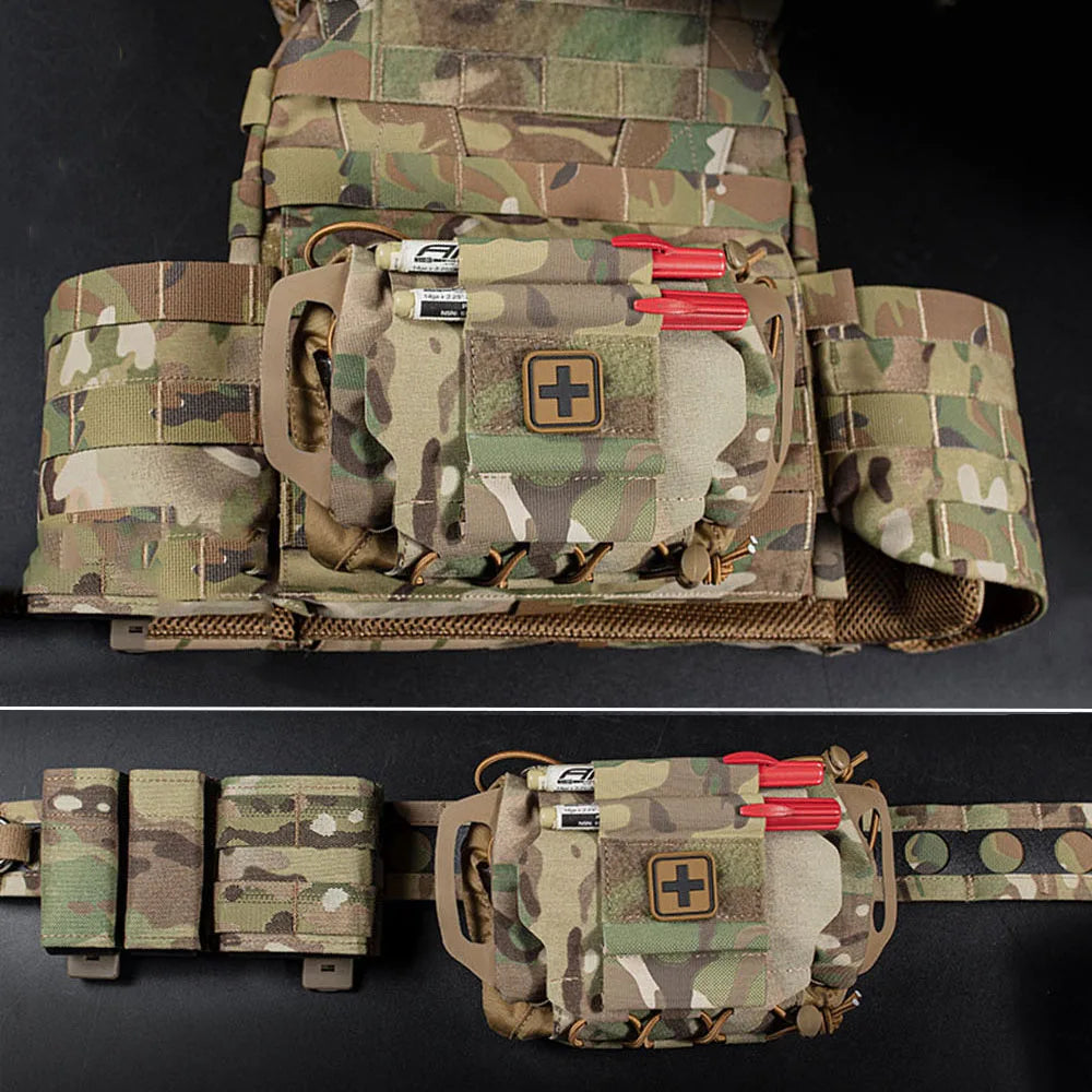 IFAK Tactical First Aid Kit MOLLE Rapid Deployment Outdoor Hunting Camping Survival Emergency Medical Pouch Combat Belts Gear