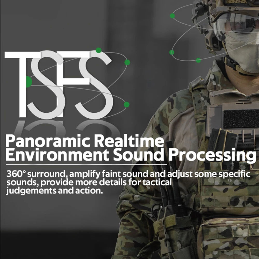2026 New Full Digital Dual DPS FCS-Tactical FMA AMP Tactical Headset Communication with V20/V60 PTT Accessory