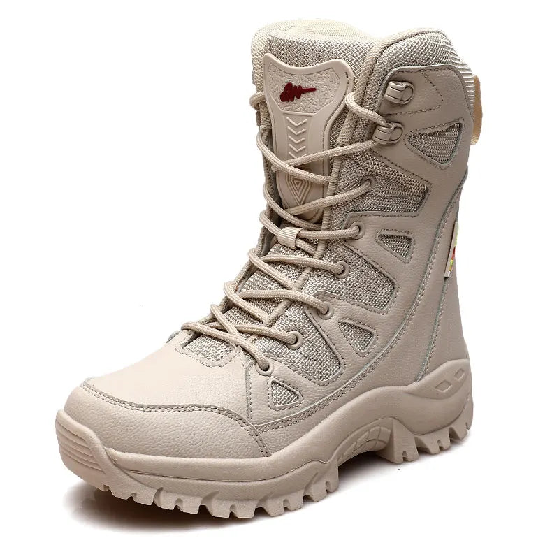 New Style Ultralight Breathable Mesh Canvas Tactical Boots Mens Spring Summer Outdoor Hiking Shoes Army Fan Combat Training