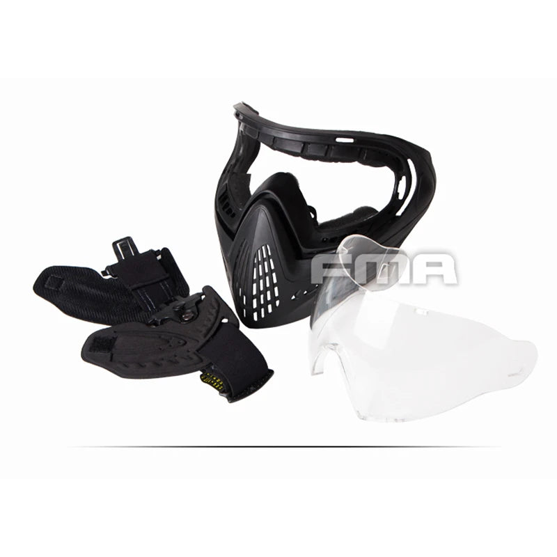 FMA F1 Full Face Mask With Single Layer Paintball Safety Protective Mask Anti-fog Goggle Mask Outdoor Tactical Airsoft Equipment