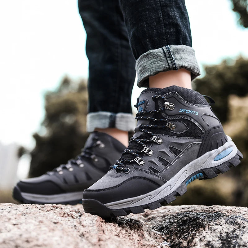 Outdoor Hiking Boots Men's Women's Spring And Autumn Hiking Wear-resistant Mountain Sports Boots Hunting Sports Shoes