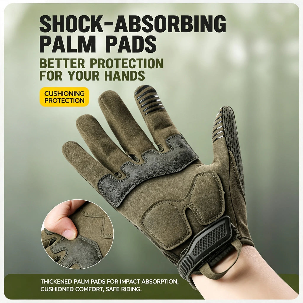 Tactical Full Finger Gloves Touch Screen Breathable Impact Protection Gloves for Men Outdoor Cycling Climbing Gloves