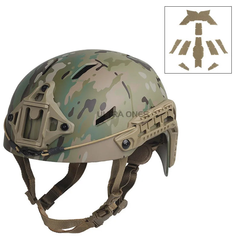 FAST Airsoft Helmet Vent Hole Design NVG Bracket ARC Side Rail Tactical Wargame Paintball Outdoor Hunting Helmets with Patches