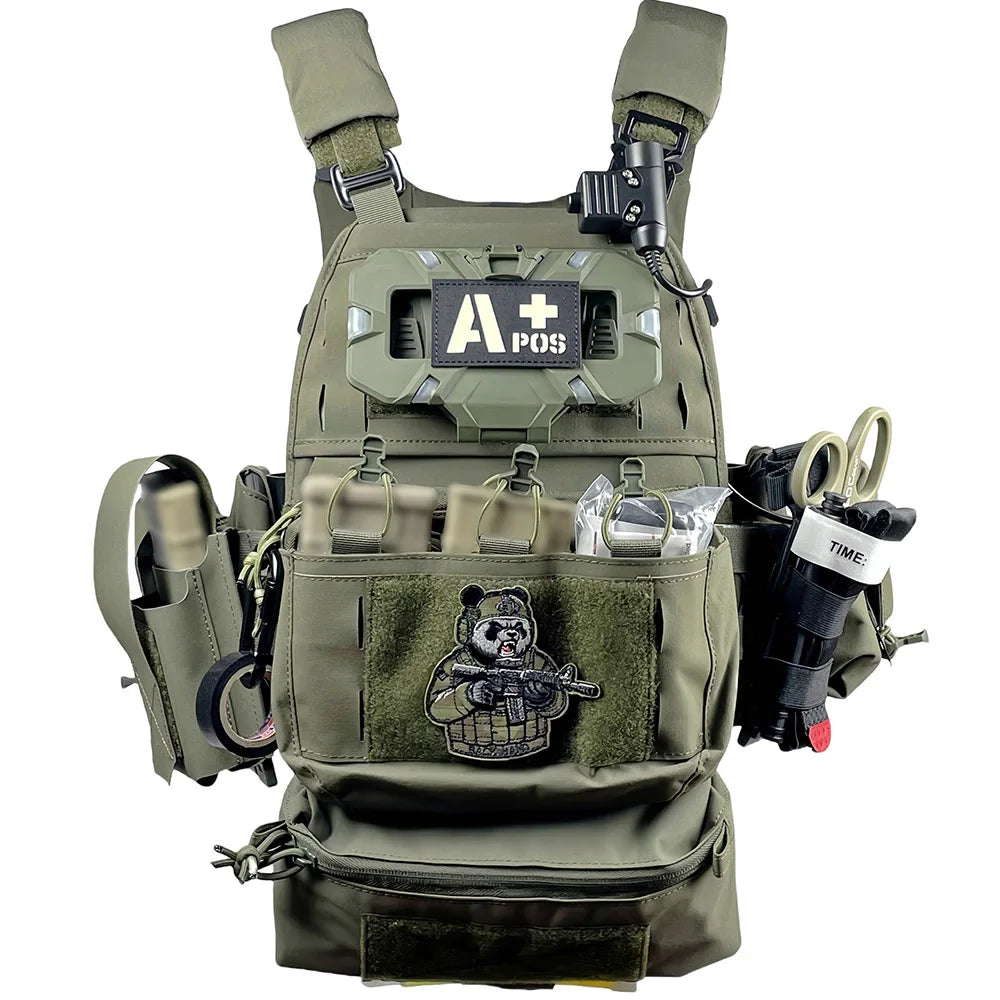 Outdoor Tactical Vest Kit  MOLLE Modular Chest Rig with Utility Pouches for Airsoft Paintball Hunting Special Forces Cosplay