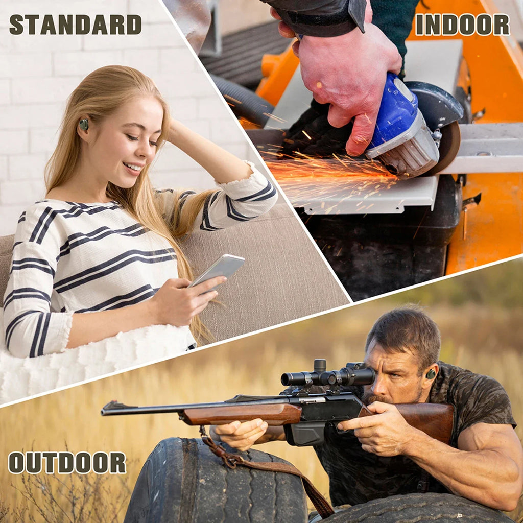 2024 YHKEMA Bluetooth 5.3 Electronic Shooting Earbuds Headphones Tactical Headphones Noise-Cancelling  Hearing Protection