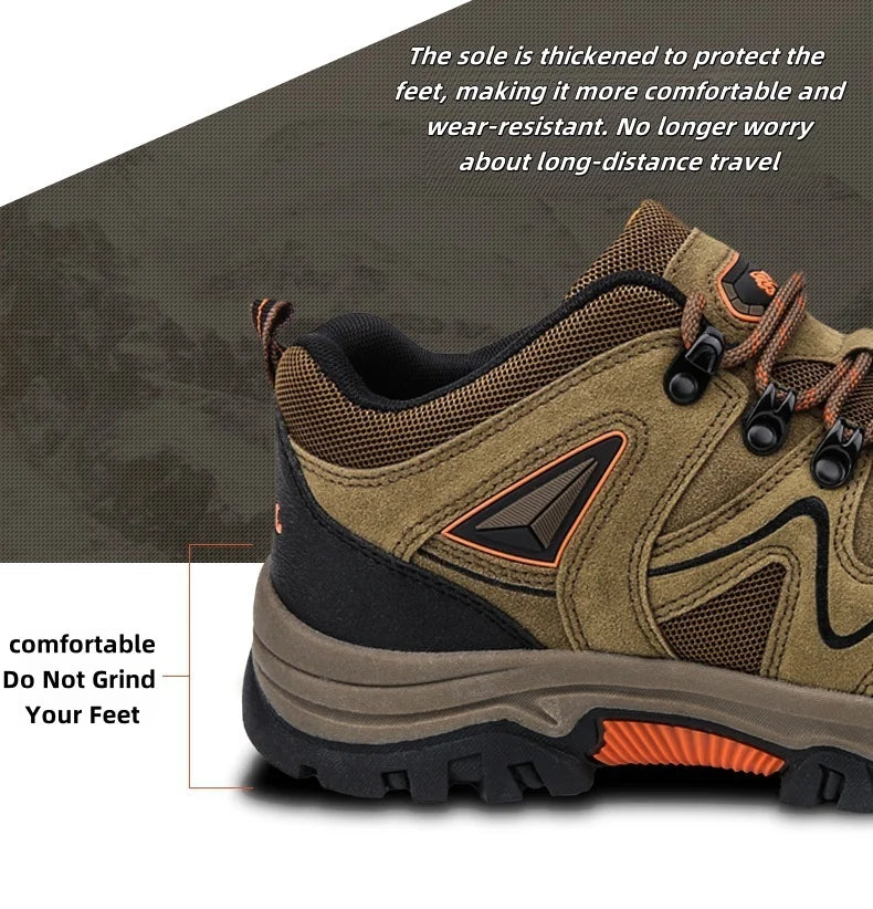 Men's Non-Slip Wear-Resistant Outdoor Hiking Shoes, Wear-Resistant Splash-Proof Sports Shoes, All-Terrain Hunting Hiking Shoes