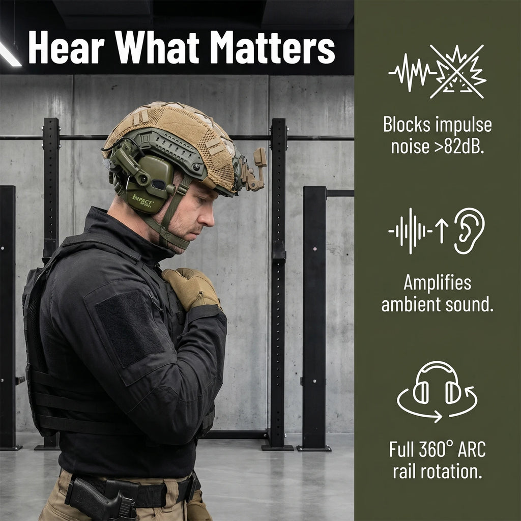 New Generation HL Helmet VersionTactical Electronic Shooting Earmuff Anti-noise Headphone NRR23dB