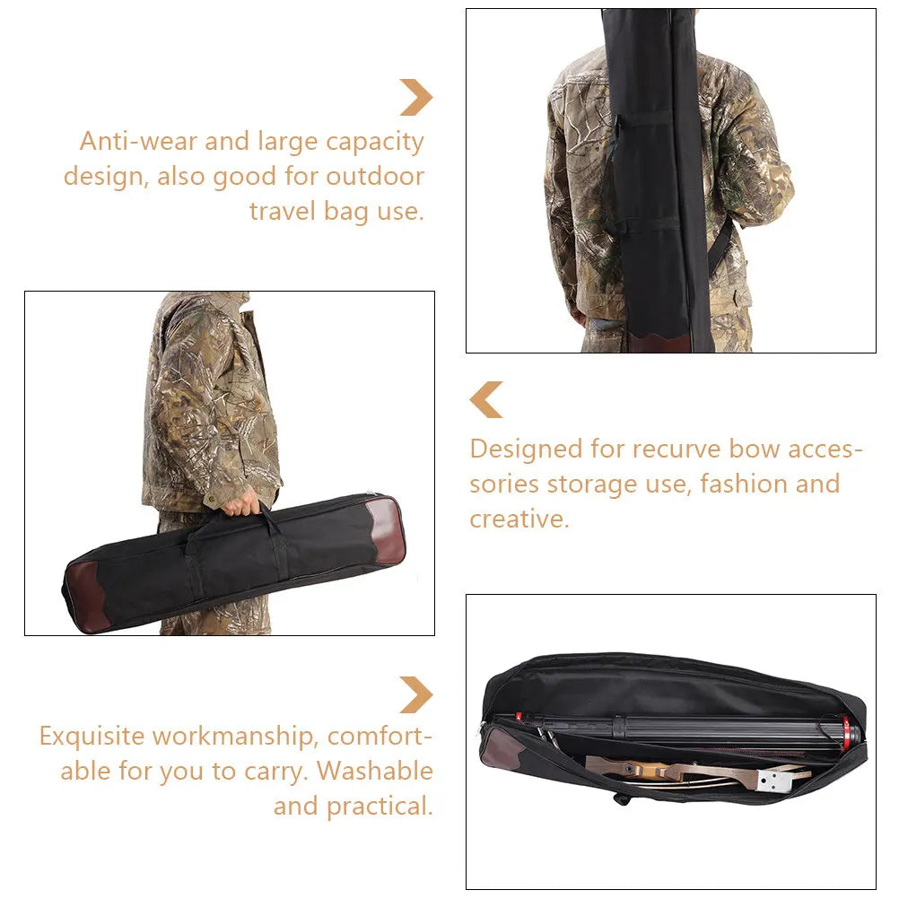 Recurve Bow Bag Heavy-Duty Oxford Cloth Anti-Wear Convenient Bow Carrying Bag with Comfortable Grip for Recurve Organizer