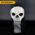 Tactical FAST Helmet Set with Airsoft Ghost Skull Mask Headset Helmet Signal Light NVG Model for Outdoor Cosplay BBS Game