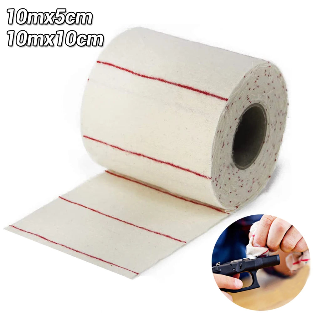 #10M Gun Cleaning Cloth Patches 5cm/10cm Wide DIY Cotton Cloth for Rifle Handgun Pistol Shotgun Hunting Kit For AR15 M4 AR10 M16