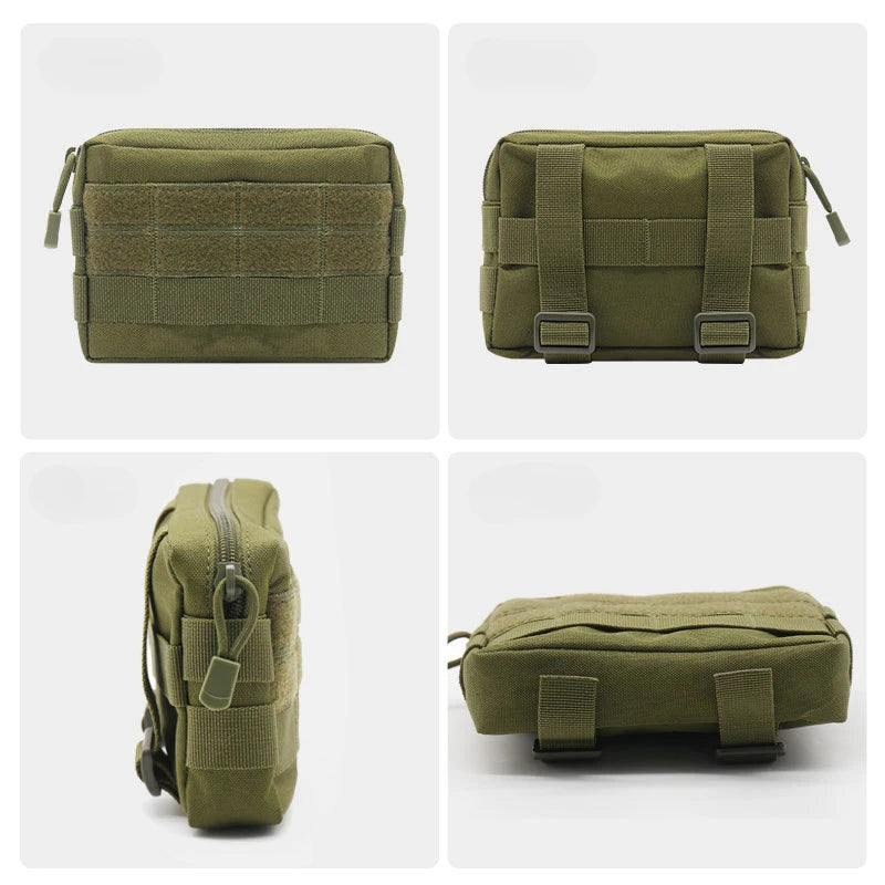 Tactical Molle Pouch Utility EDC Waist Bag Medical First Aid Bag Belt Phone Pouch Outdoor Sports Hunting Bag Men Fanny Pack Case