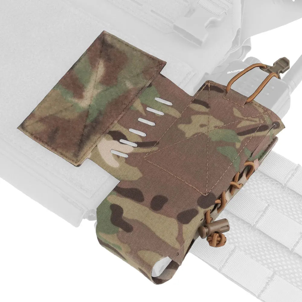 2PCS Radio Pouch Shock Cord Retension Chest Rig Side Bag Hanging Side Bag Expands Walkie Talkie Storage for AN/PRC-148/152/163