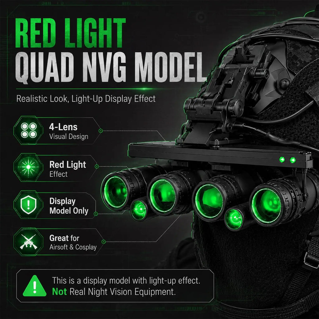 Tactical Helmet Kit Airsoft FAST Helmet Set with Red/Green Light Quad NVG Model Signal Light Headset for Paintball CS Cosplay