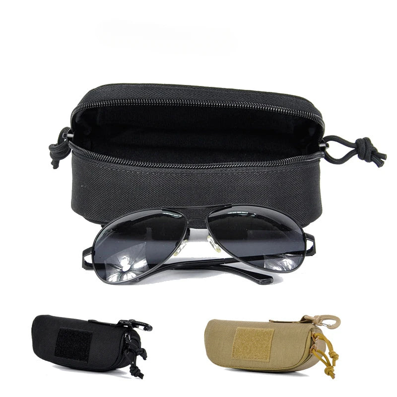 Outdoor Sport Glasses Pouch Sunglasses EDC Goggles Storage Box Molle Hunting Accessories Organizer Eyeglasses Case Bag