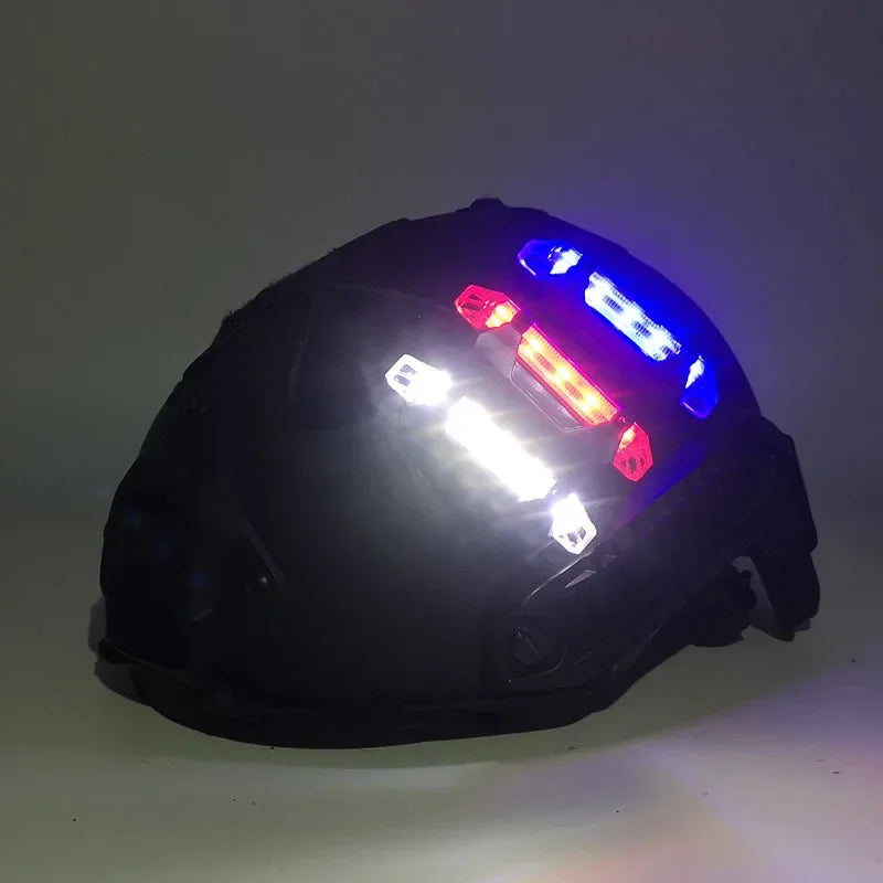 VULPO USB Rechargeable Tactical Helmet Signal Light Cycling Warning Light Airsoft Hunting Lifesaving Lamp