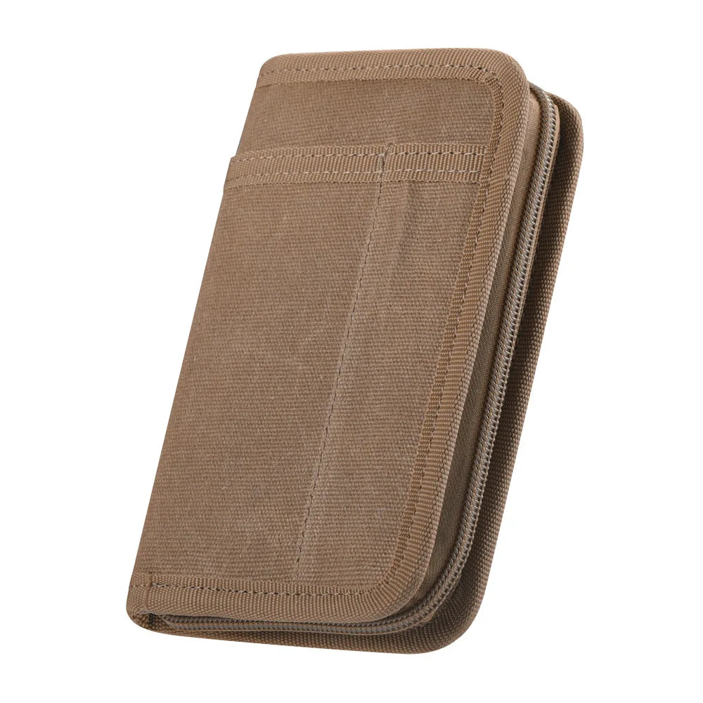 Pocket Notebook Cover Waxed Canvas 3.5''x 5.5'' Journal Cover Tactical Field Notes Notebooks Protective Case EDC Organizer