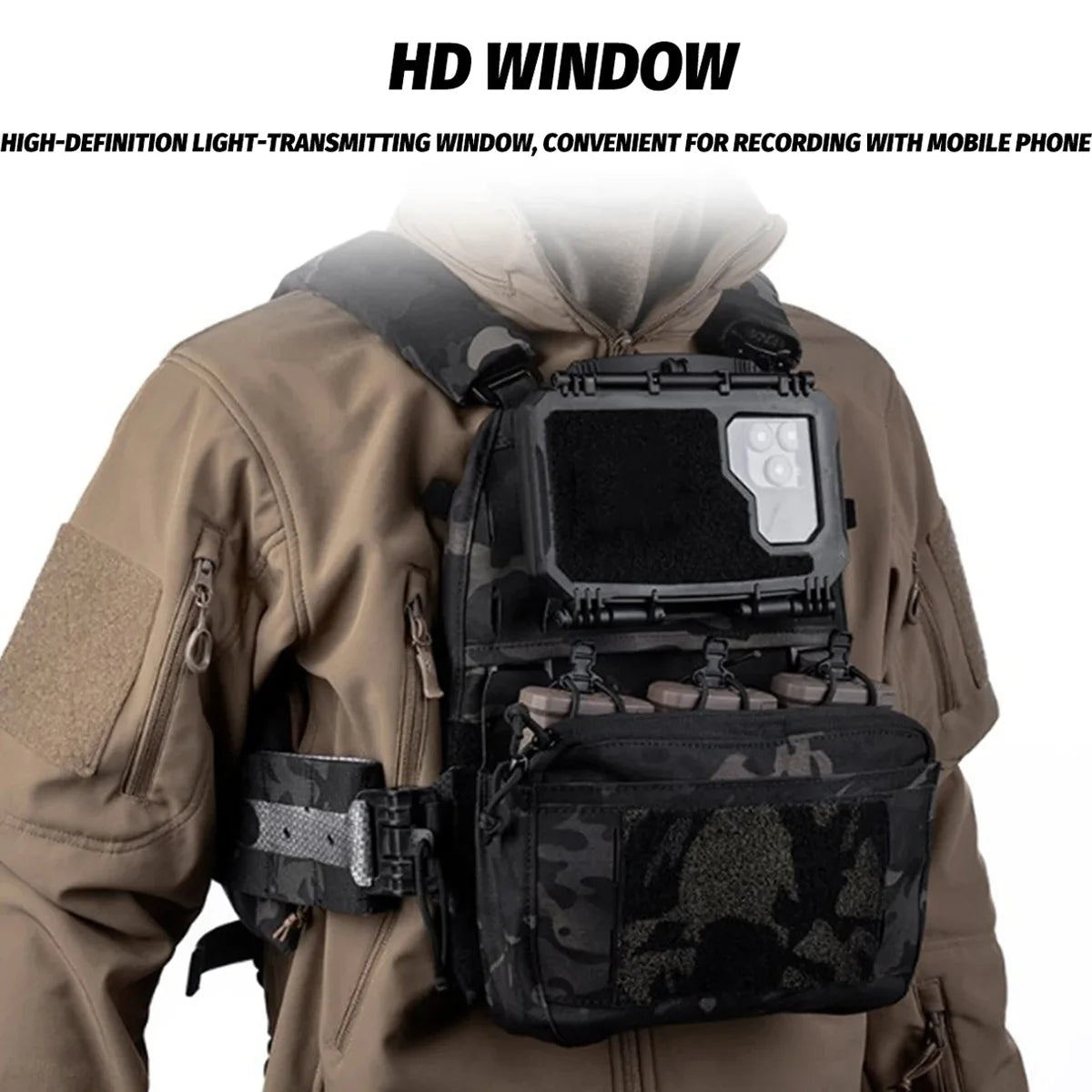 OPHIDIANTAC 2nd Gen Phone Case Universal Phone plus MOLLE Bag map navigation Airsoft hunting vest plate carrier accessories