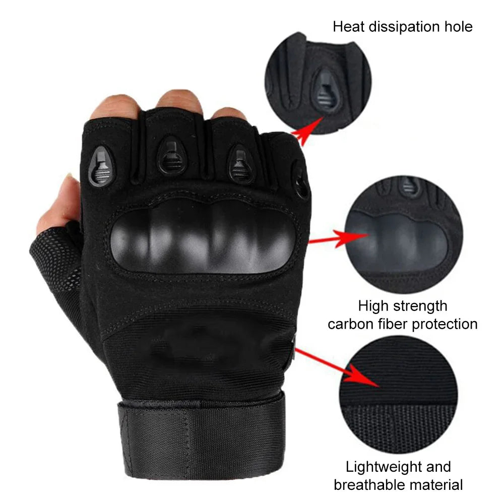 Outdoor Tactical Gloves Touch Screen Hard Shell Non-slip Protective Gear for Sports Hiking Climbing Hunting Cycling Motorcycle