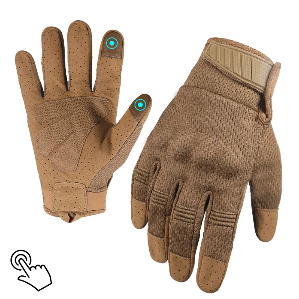 Outdoor Multi-Functional Camo Breathable Tactical Gloves Lightweight Protective Full Finger Touch Screen Motorcycle Riding Glove