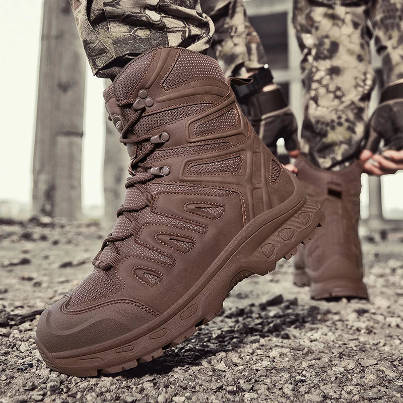 Men's Hiking Boots Non-Slip Lightweight Waterproof Outdoor Hunting Desert Combat &Tactical Boots Breathable Work Safty Shoes