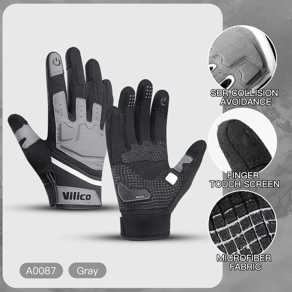 Tactical Gear Touch Screen Cycling Gloves Thermal Warm Windproof Full Finger Waterproof Bicycle Road Bike Gloves For Men Women