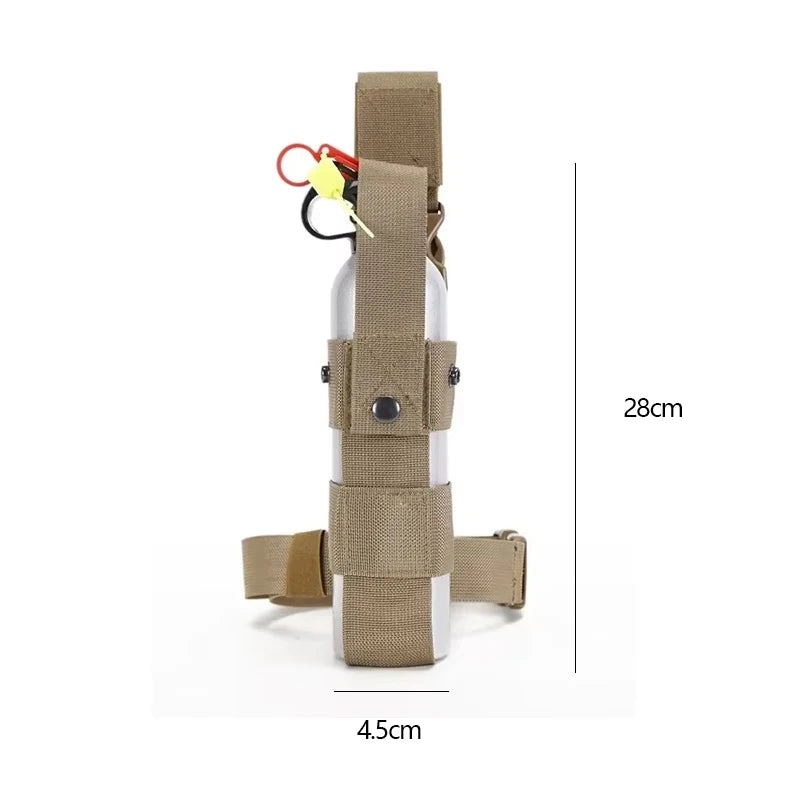 MK9 Pouch Belt Carriers Tactical Drop Leg Kettle Water Bottle Holster Thigh Pack Leg Bag,Pepper Spray Mini Extinguisher