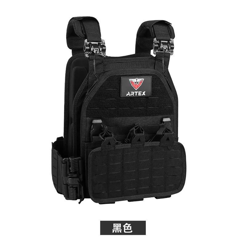 Artex High Quality Outdoor Tactical Vest Lightweight Multi-Use Hiking Hunting Waterproof Molle Tactical Vest Can Plate Carrier