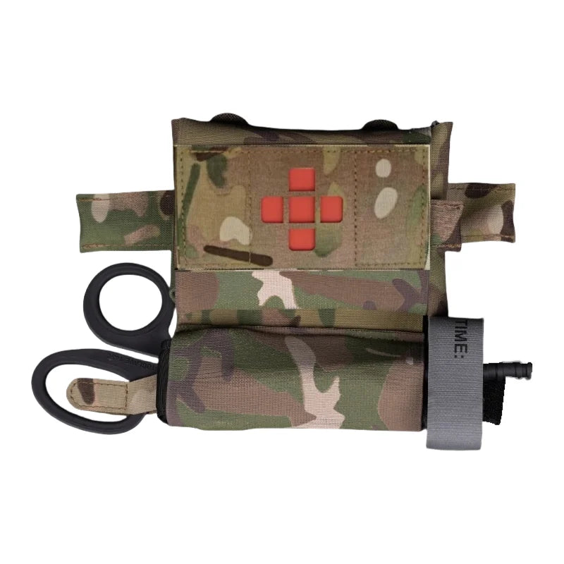 Compact MOLLE First Aid Pouch | EDC Organizer Pouch | Outdoor Emergency Kit Accessory Holder