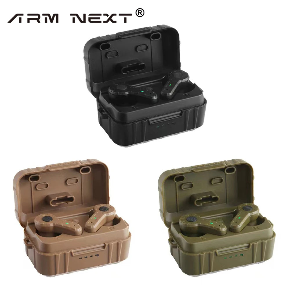 ARM NEXT Tactical Bluetooth Headset Anti Noise Earplugs NRR27dB Noise Cancelling for Shooting Hearing Protection Wireless