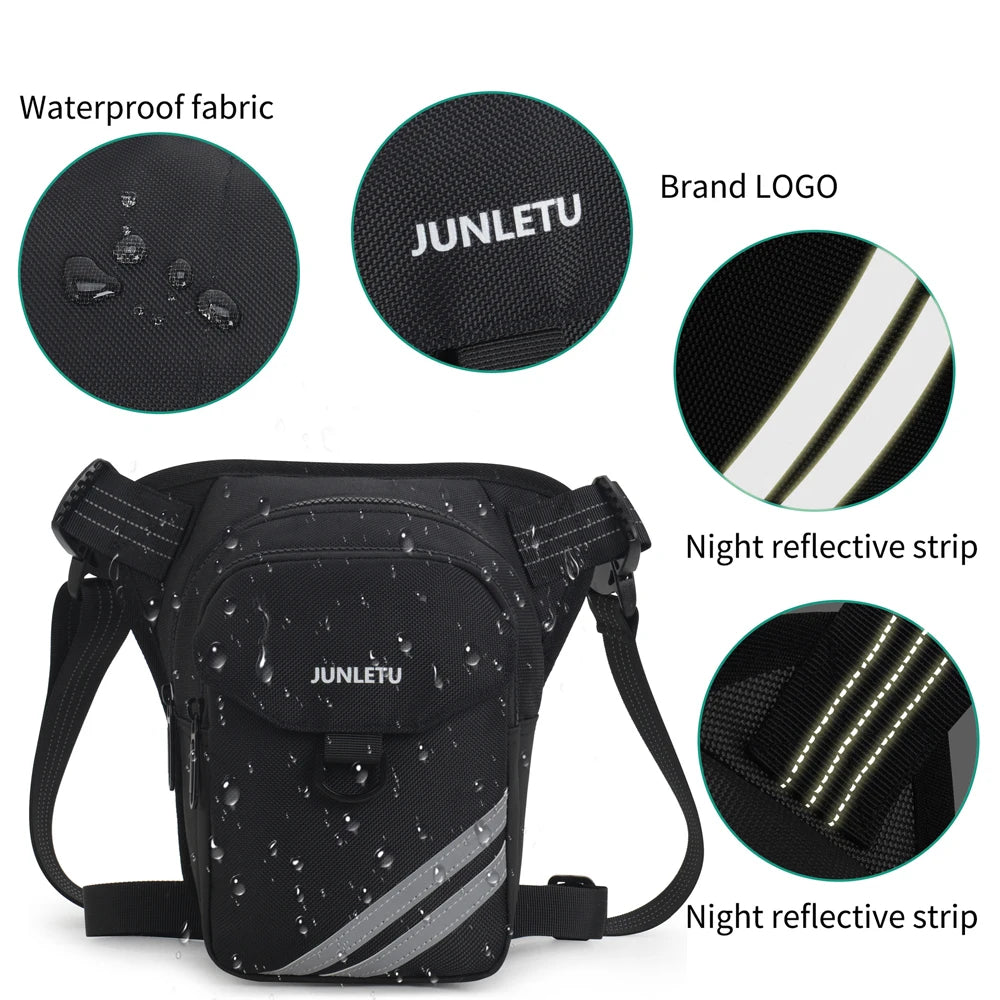 Outdoor Motorcycle Drop Leg Bag, Men Women Tactical Thigh Bag with Leg Strap Waterproof Fanny Pack  for Hiking Climbing Cycling