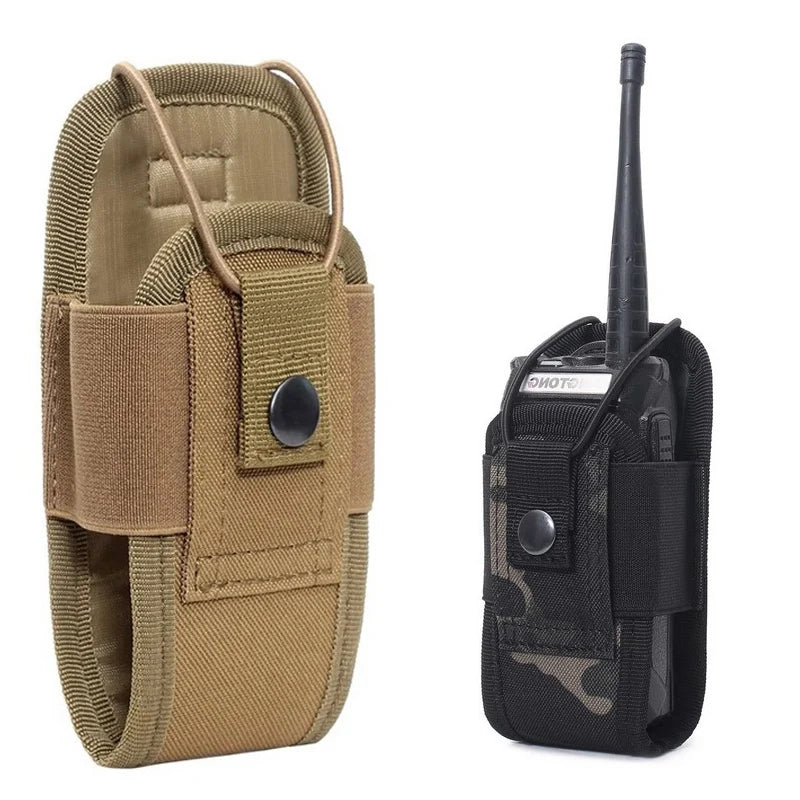 1000D Tactical Molle Radio Walkie Talkie Pouch Holder Pocket Waist Bag Portable Interphone Holster Carry Bag for Hunting Camping