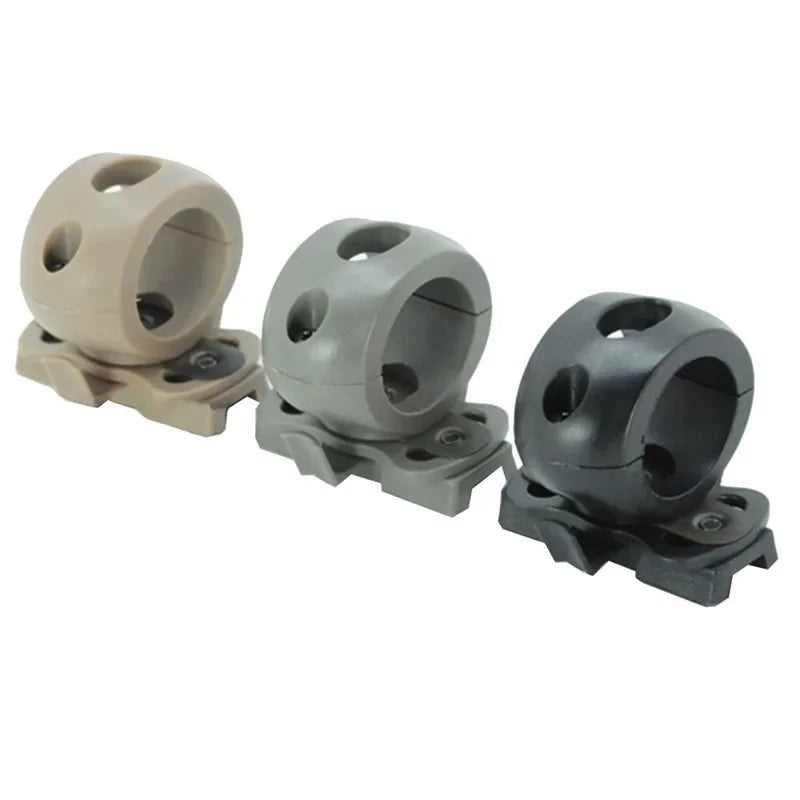 Tactical Helmet Flashlight Holder for Fast Mich Helmet Mount Clamp 60 Degree Universal Rail Helmet Light Torch Holder