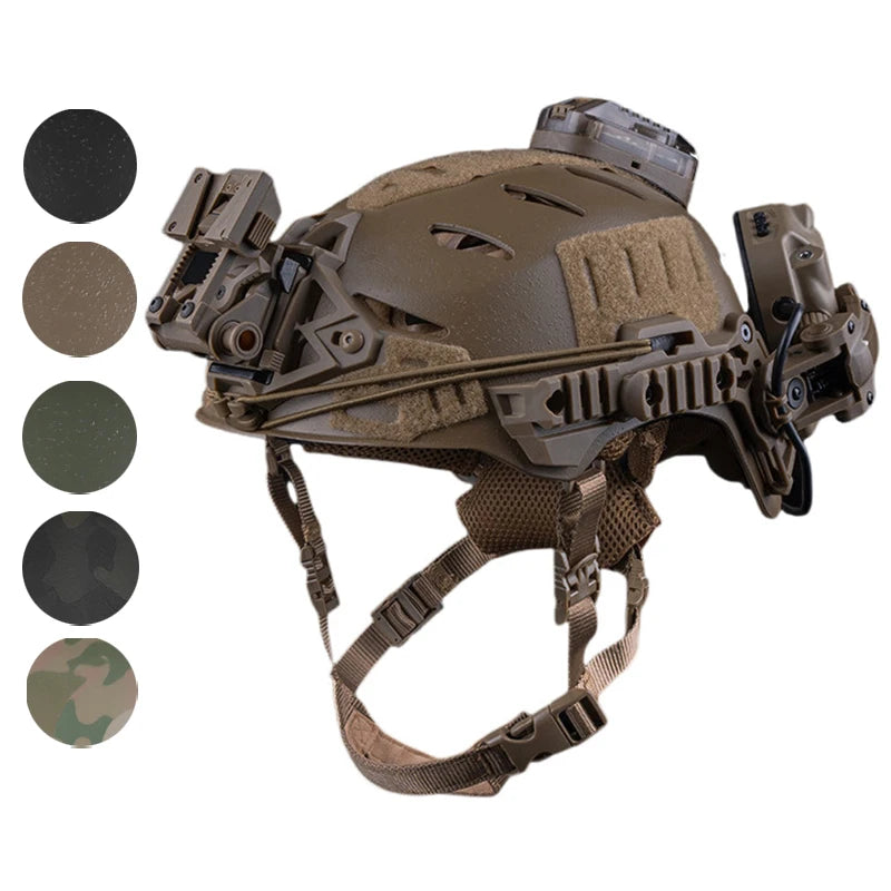 Tactical Helmet Airsoft Paintball Combat Training Lightweight Head Protector with Liner Pad Chin Strap