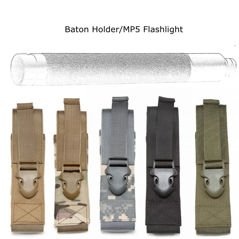 Tactical Flashlight Pouch Holster Case Belt Pouch Molle Organizer EMT Mini Scissor Tool Pouch