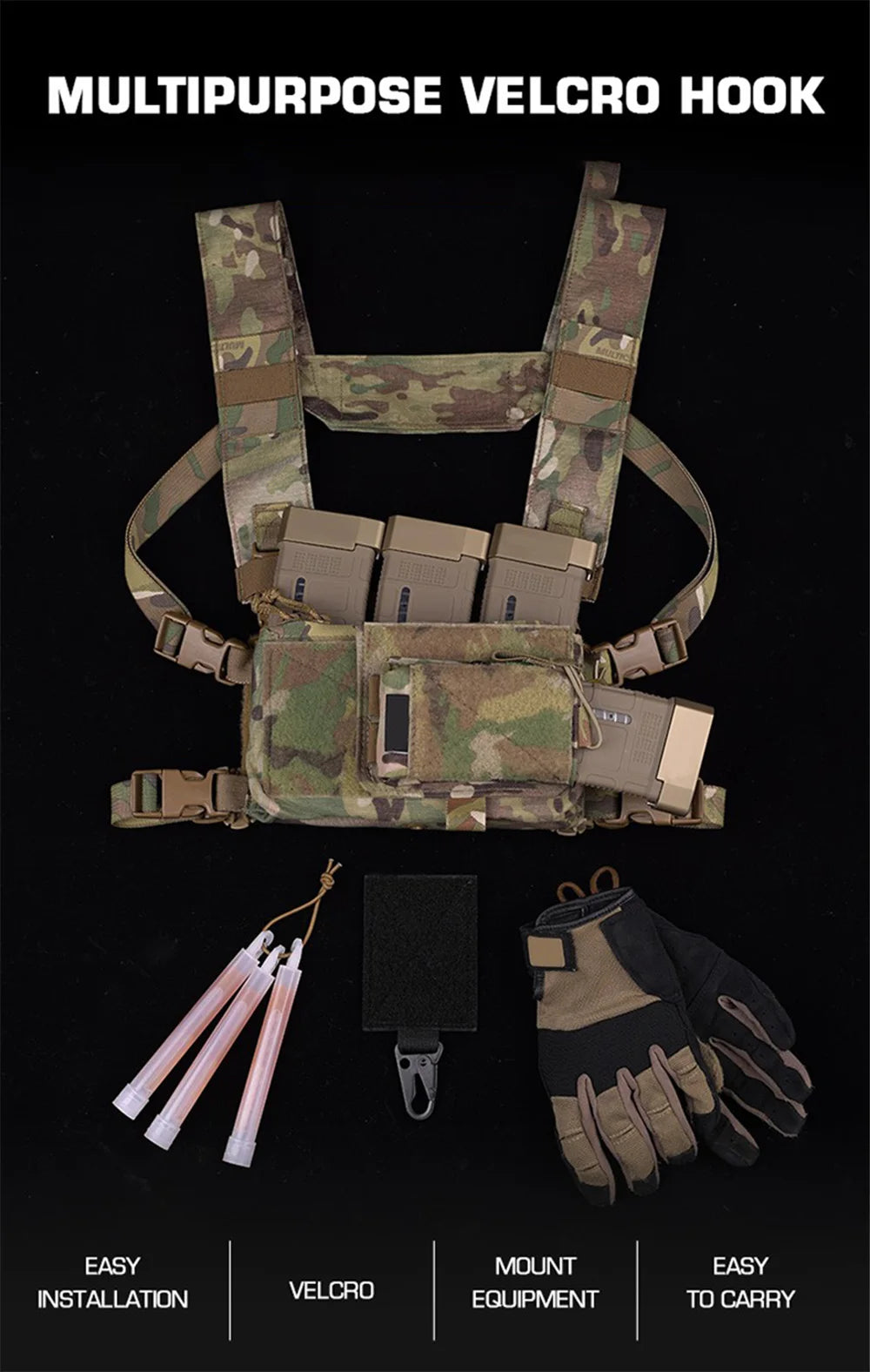 OPHIDIAN Multi-Purpose Hook Fixing Items Glove Storage Box MK3 Mini Combat Chest Plate Bracket Airsoft Vest Accessories