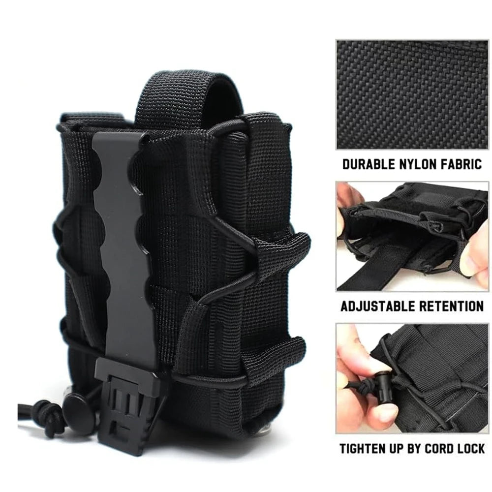 Tactical Handcuffs, Holder Bag, Open Top, Universal Handcuffs Box, Shackles, Gun Holster, Waist Bag, Belt, Hunting Accessories