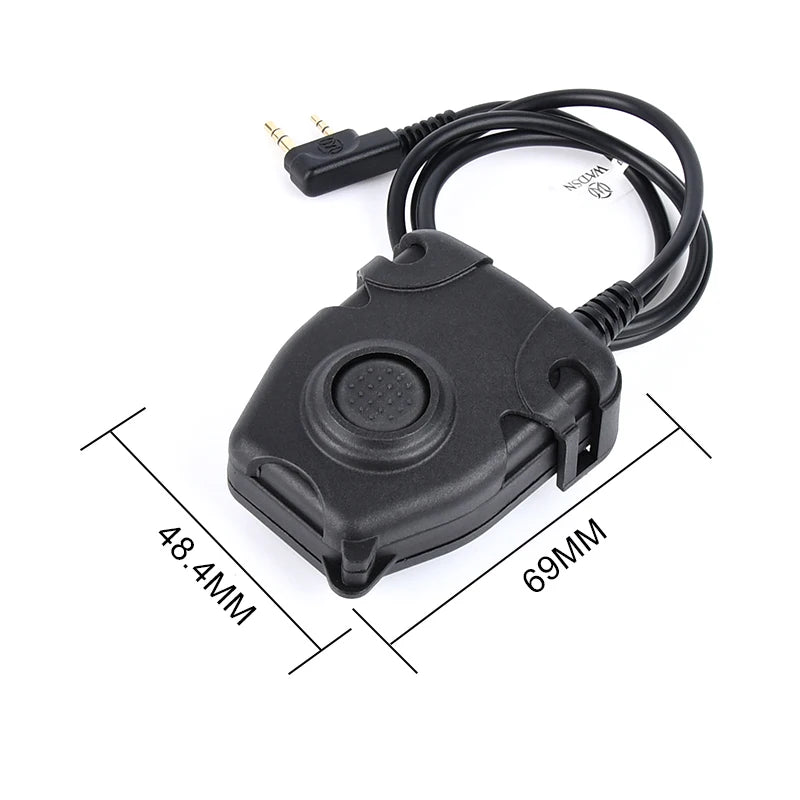 WADSN PTT Tactical Headset Interphone Button for Kenwood Motorola Walkie Talkie Airsoft Accessories IPSC TCI
