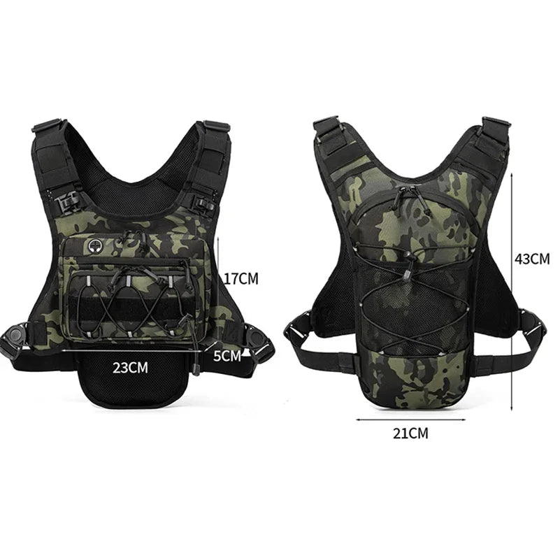 Running Chest Pack Hydration Vest For Cycling Hiking Bicycle Race Marathon Bag Men Women Sports Tactical Pouch Camping Backpack