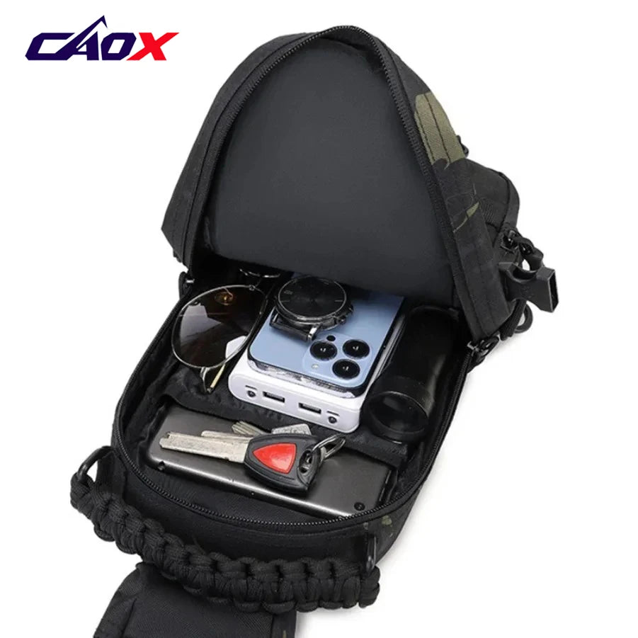 Camping Chest Bag Tactical Backpack for Men Sport Shoulder Outdoor Hiking Climbing Cycling Fishing Travel MOLLE Sling Fanny Pack