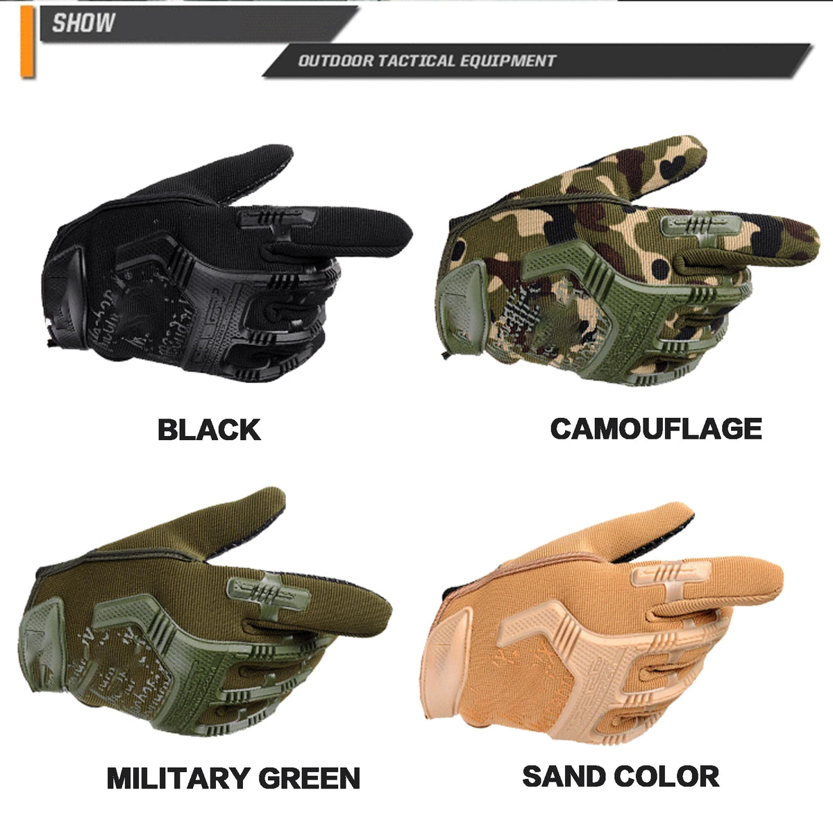 Shooting Gloves Tactical Gloves Anti Slip Palm Super Breathable Gloves For Outdoor Sports Wear-Resistant Gloves For Hunting