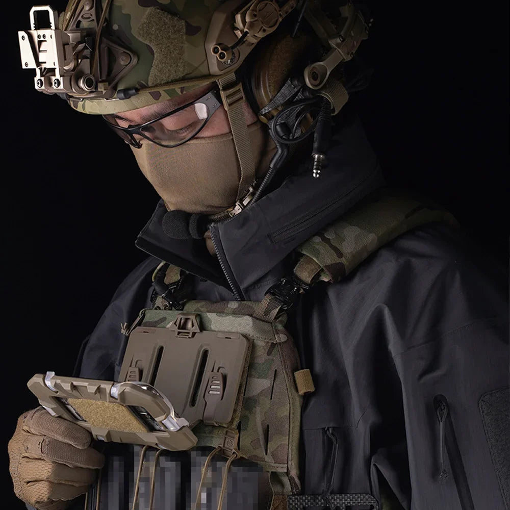 Tactics Cell Phone Holder Admin Pouch Map Navigation Pouch Molle Hunting Vest Chest Accessories Fold Smartphone Pouch