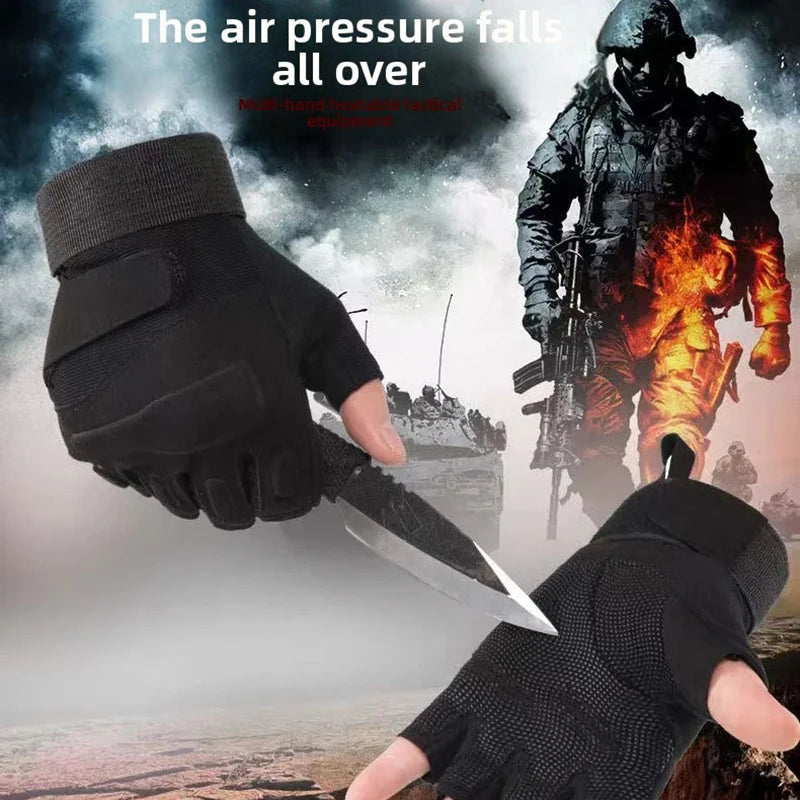 Outdoor Tactical Gloves Sport Gloves Half Finger Men Women  Shooting Hunting Fitness Fingerless Gloves